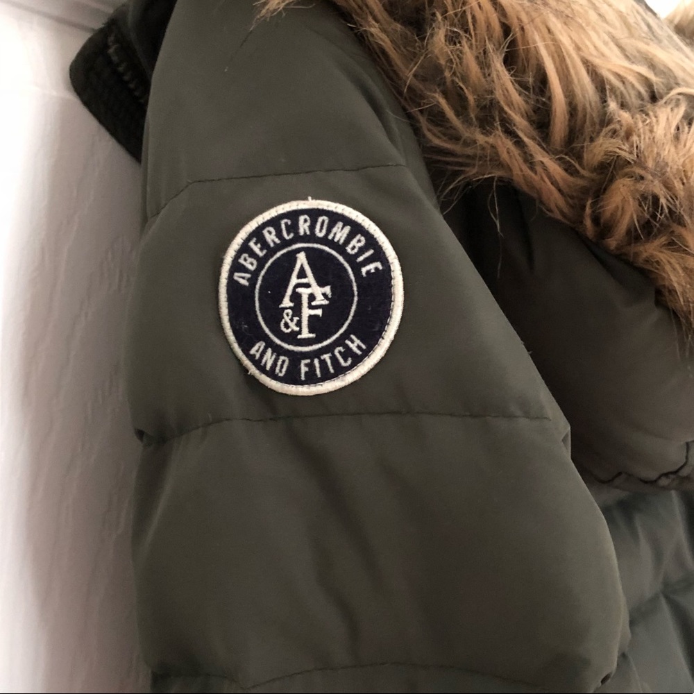 WOMENS OLIVE GREEN ABERCROMBIE WINTER COAT ! - Picture 5 of 8